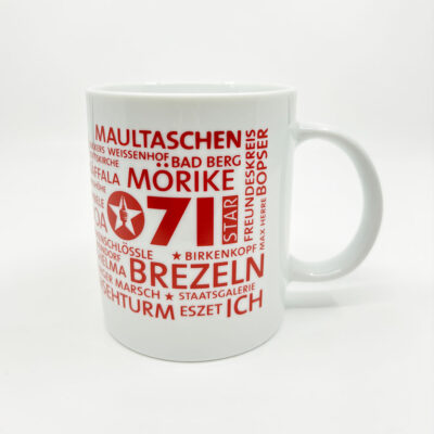 Tasse “Kreuz und Quer” rot