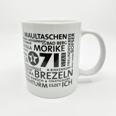 Tasse “Kreuz und Quer” schwarz