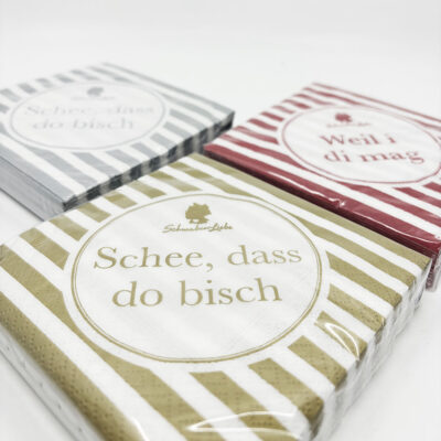 Servietten “Weil i di mag”